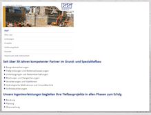 Tablet Screenshot of igg-grundbau.de